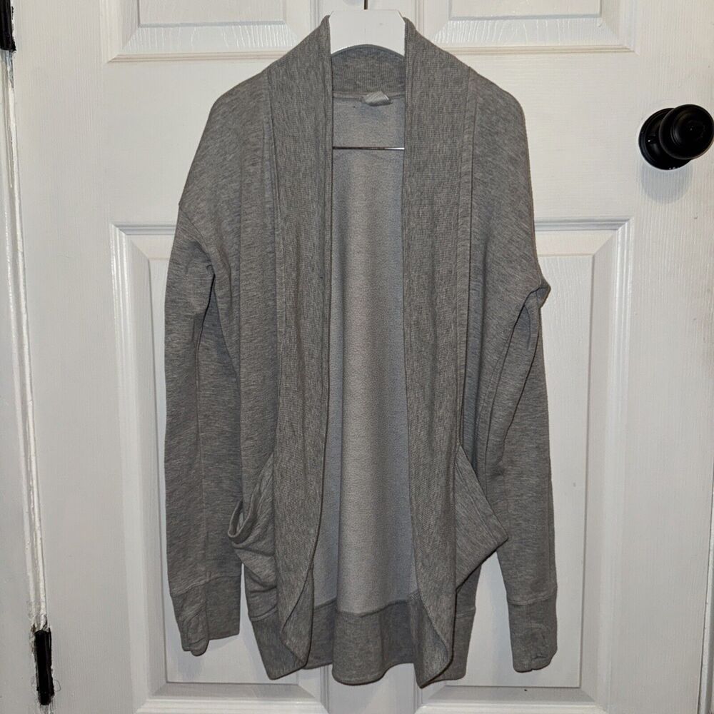 ATHLETA GIRL WRAP 'N ROLL SWEATSHIRT 2.0 Heather Gray Size XL14‎